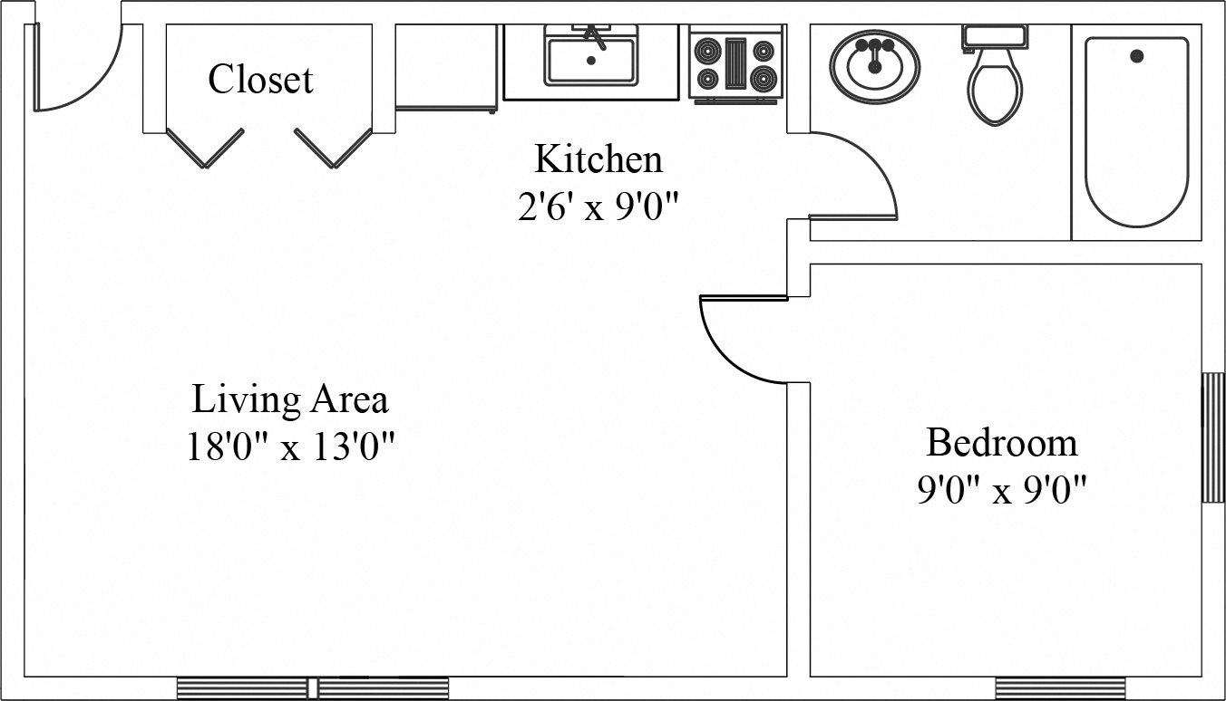 1 Bedroom Apartment Wilshire Hills 1 Bedroom Apartment in Lancaster